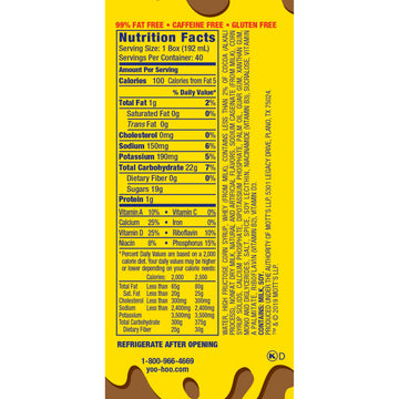 Yoo-hoo Chocolate Flavored Drink  6.5 fl oz Boxes 40 Pack  Ready to Drink  Caffeine-Free  99% Fat-Free  High in Calcium & Vitamin D