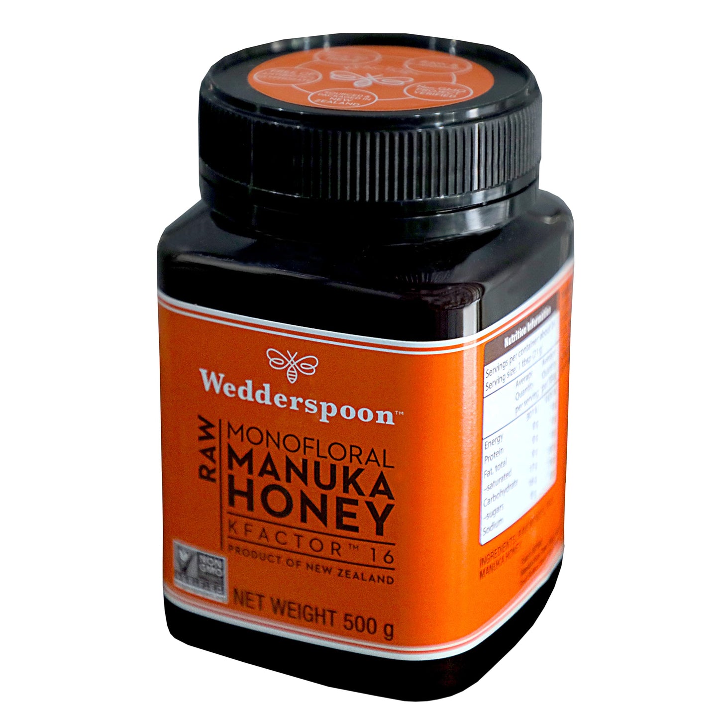 Wedderspoon Raw Premium Manuka Honey, Kfactor 16, 17.6 Oz, Unpasteurized, Genuine New Zealand Honey, Traceable From Our Hives To