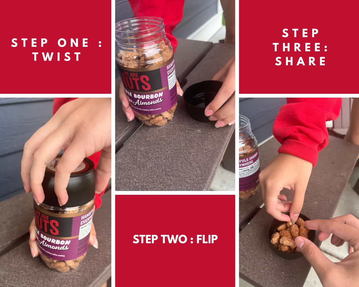 We Are Nuts Toffee Coated Nuts - Hot Nuts Toffee Peanuts - 1-Pack On The Go Jar (10 Oz.)