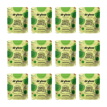 Drybox Dried Cinnamon Apple Cubed 36 Snack Packs | No Sugar Added Dried Apples with Sweet Cinnamon | Non-GMO Gluten Free Healthy