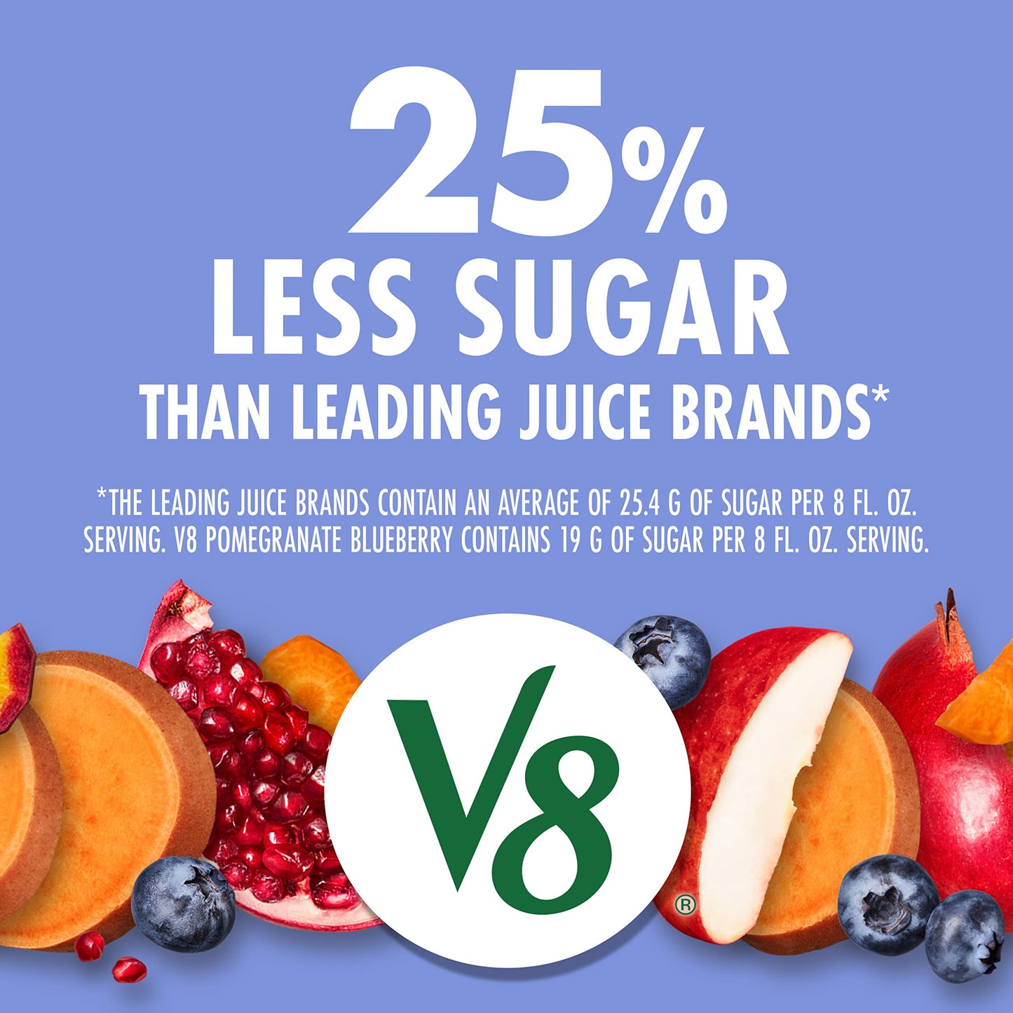 V8 Pomegranate Blueberry 100% Fruit and Vegetable Juice, 46 fl oz Bottle (6 Pack)
