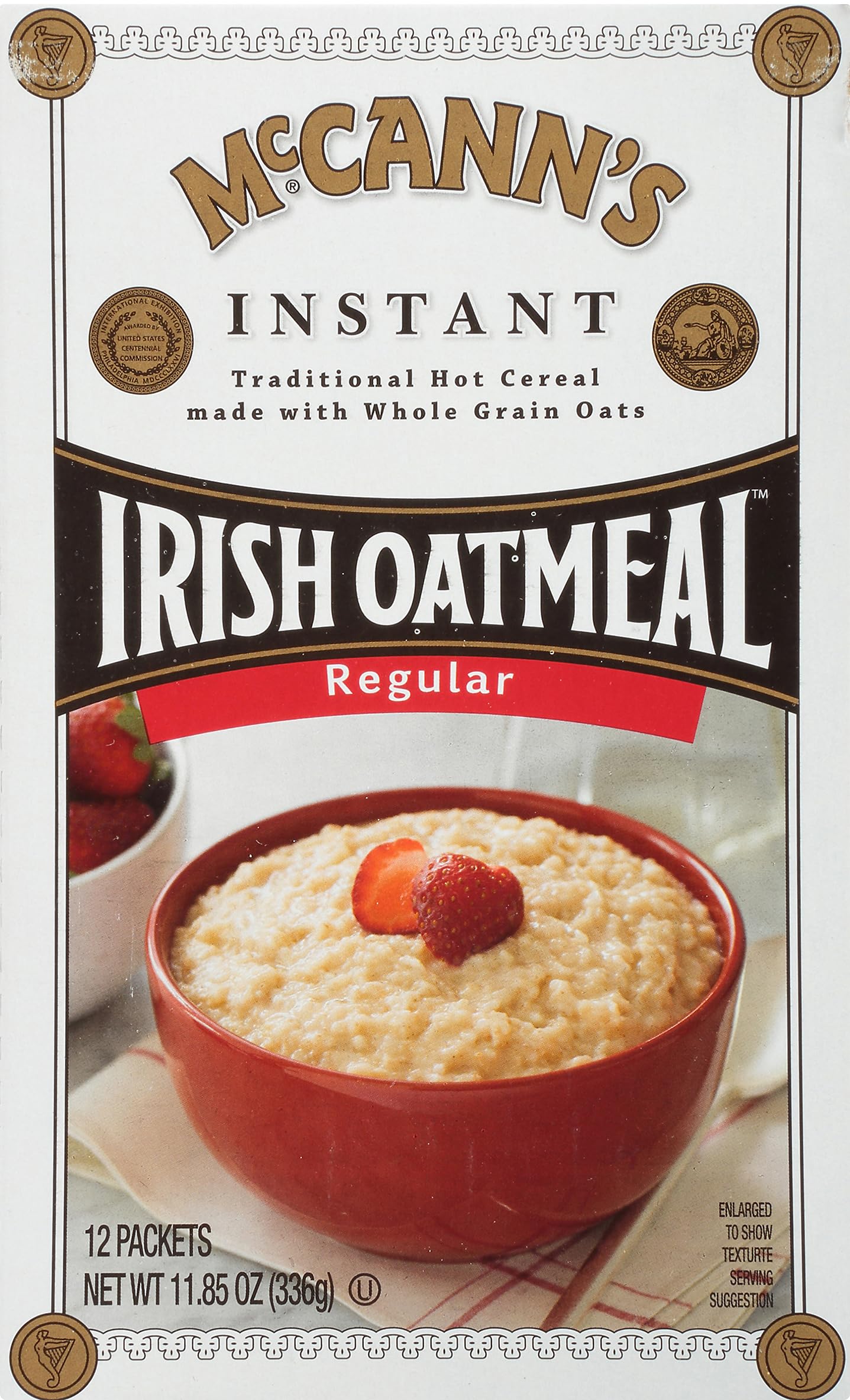 McCann s Irish Oatmeal Instant Oatmeal, Regular, 12 Count (Pack of 12)
