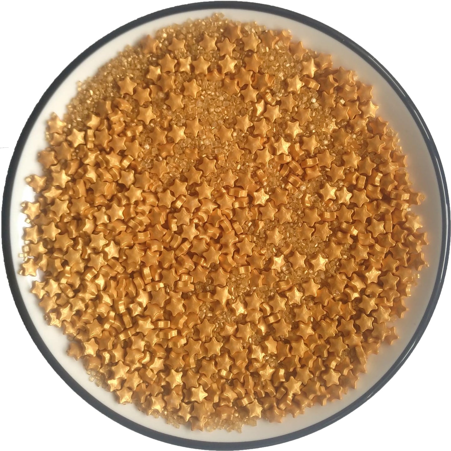 Edible Sugar Gold Star & Golden Sanding Candy Sprinkles Dessert Sprinkle Cake Cupcake Toppers Cookie Decorations Candy Sprinkles