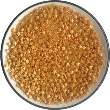 Edible Sugar Gold Star & Golden Sanding Candy Sprinkles Dessert Sprinkle Cake Cupcake Toppers Cookie Decorations Candy Sprinkles