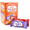 The Happy Snack Company Fava Beans Variety Pack 24 x 1 oz (Smoky BBQ Flavor and Pizza Flavor).Gluten free. Nut free. Dairy free.