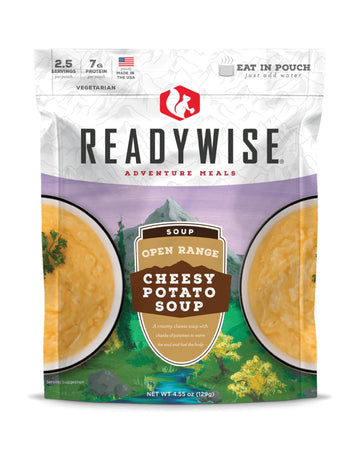 Readywise Adventure Meal Cheesy Potato Soup, 2 Servings - Freeze-Dried Mre For Emergency Preparedness, Survival Food, Camping, H