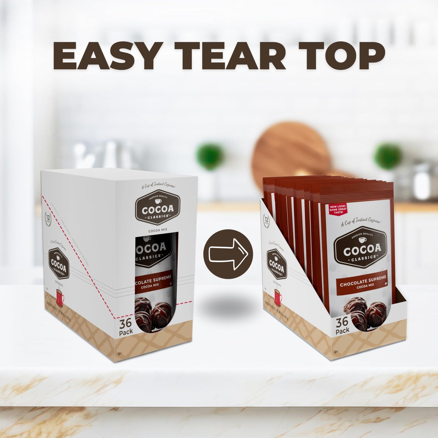 Cocoa Classics Chocolate Supreme Cocoa Mix, Hot Chocolate, Made With Nonfat Milk, Just Add Hot Water, Make Hot Or Iced Cocoa, Gl