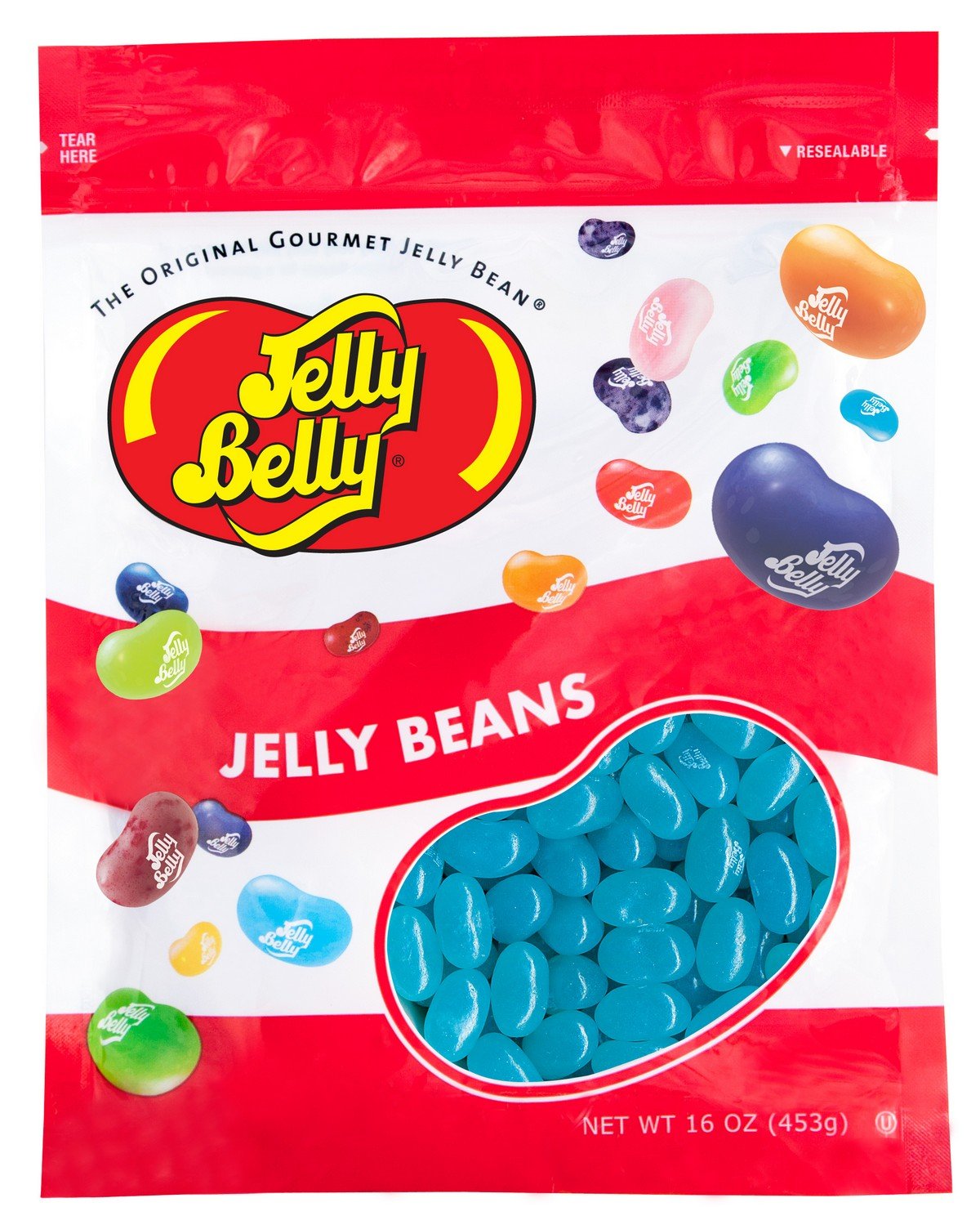 Jelly Belly Berry Blue Jelly Beans - 1 Pound (16 Ounces) Resealable Bag - Genuine, Official, Straight From The Source