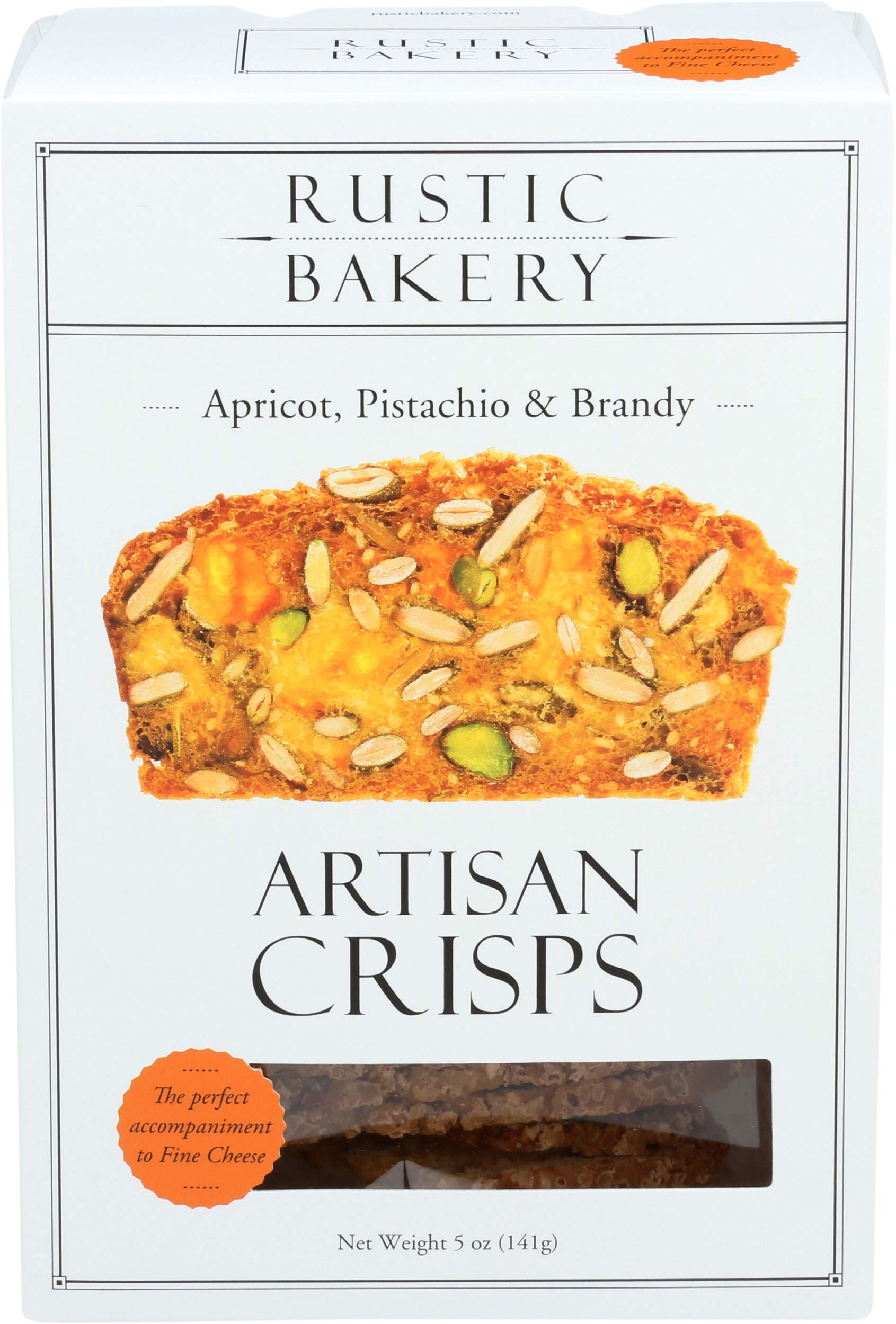 Rustic Bakery Apricot Pistachio Brandy Crisps, 5 Ounce, Pack of 1, No Color