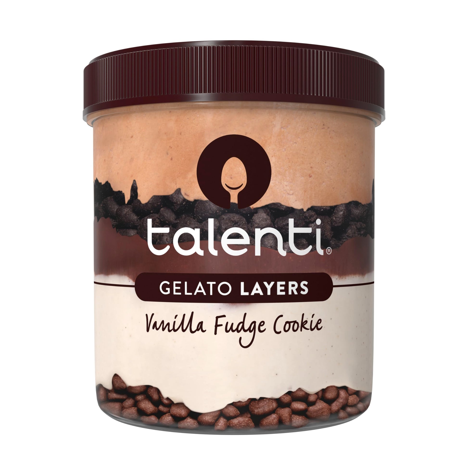 Talenti Gelato Layers For a Delicious Frozen Dessert Vanilla Fudge Cookie Made With Ingredients 303.3g