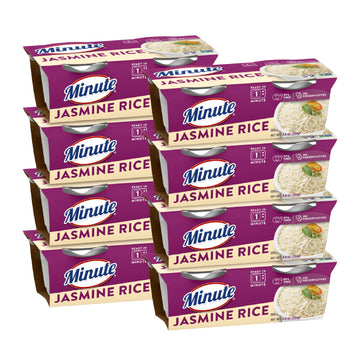 Minute Ready-to-Serve Jasmine Rice, Microwavable Rice Cups, 8.8-Ounce Cups (Pack of 8)