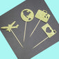 Morndew 24 Pcs Airplane Heart Traveling Case Earth Cupcake Toppers For World Travel Themed Party Baby Shower Birthday Party Wedd