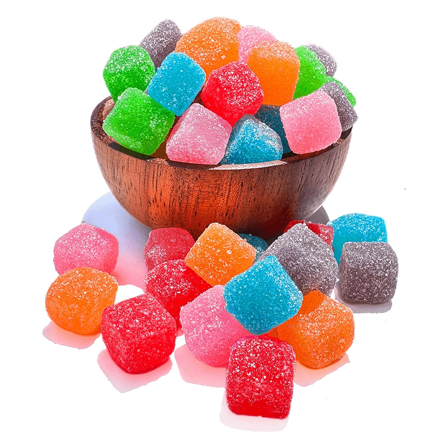 NY Spice Shop Sour Gummy Cubes - 1 Pound Chewy Gummies, Mix Fruit Flavors, Resealable Bag