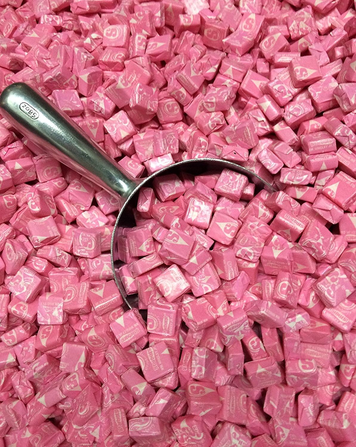 All Pink Strawberry Chewy Candy, 1 LB (Approx. 90 Pieces) Bulk Bag - Pink Individually Wrapped Candy, Perfect for Parties, Event