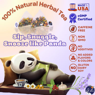 Dr. Lu'S Happy Sleep Tea | 100% Natural Melatonin Sleepytime Tea For Deep Sleep | Bedtime Tea With 11 Relaxing Herbs | Chamomile