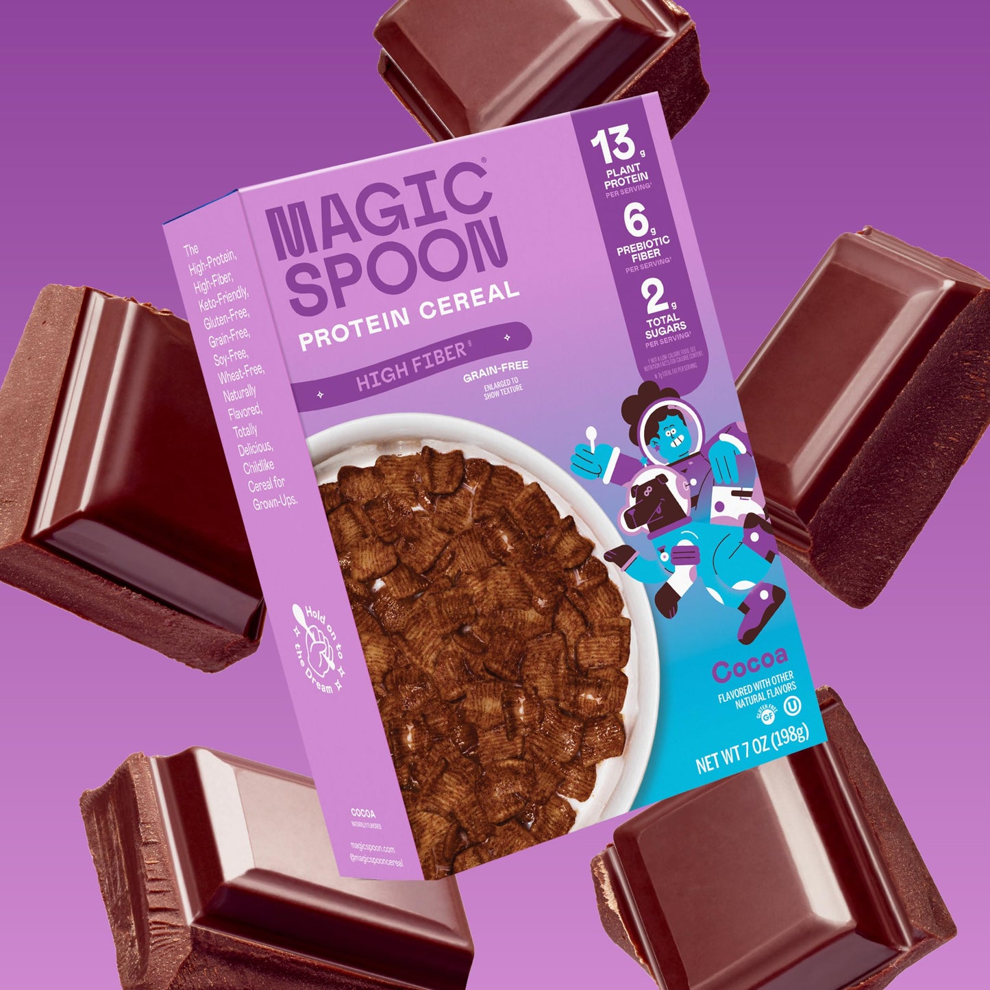 Magic Spoon High Fiber Cereal - Plant-Based High Protein Cereals - Low Sugar Snacks & Breakfast - Grain & Gluten Free Low Carb &