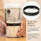 ABIOTO Sourdough Starter Kit  Includes 24 oz Sourdough Starter Jar with Metallic Lid  Silicone Spatula  Feeding Tracker  Extra Thermometer Strips & Breathable Covers - Sourdough Bread Starter Kit