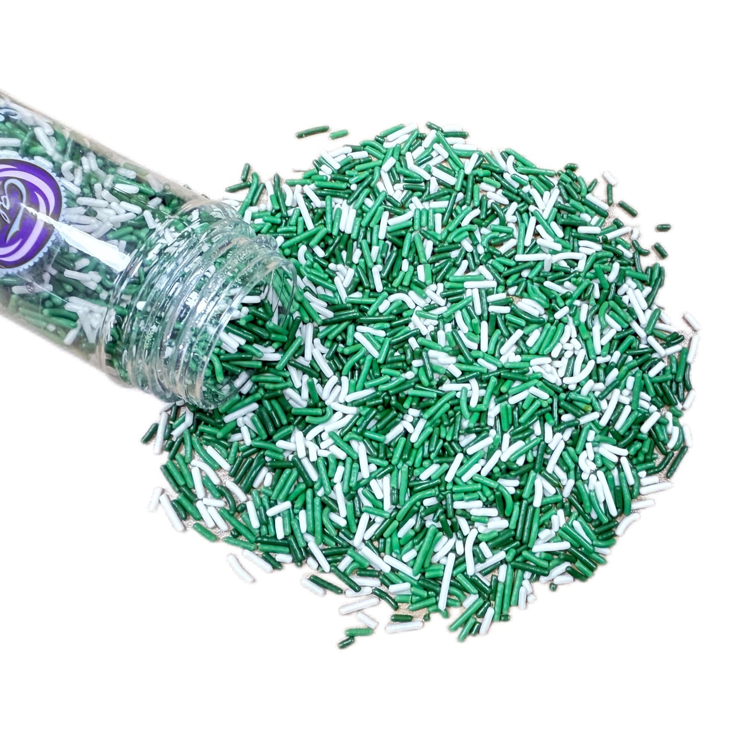 Sentovac Edible Green And White Mixing Jimmies Sprinkles For Cake Decorating Baking | Cupcake Toppers Cake Decorations| Celebrat