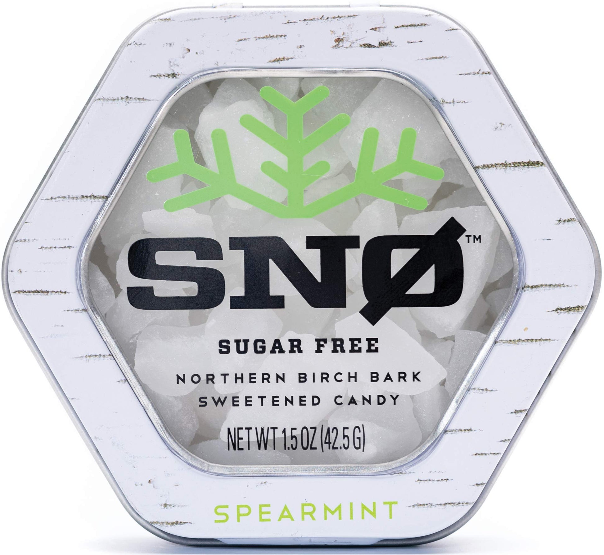 Spearmint Keto Xylitol Candy Chips - Sn 1.5Oz Tin - Sugar-Free Candy With Only 2 Ingredients | Low Carbs, Diabetic-Friendly, Non