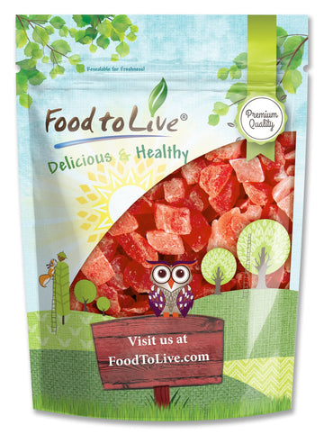 Food To Live Dried Diced Papaya, 1 Pound Kosher, Vegan, Sweetened, Unsulfured, Bulk
