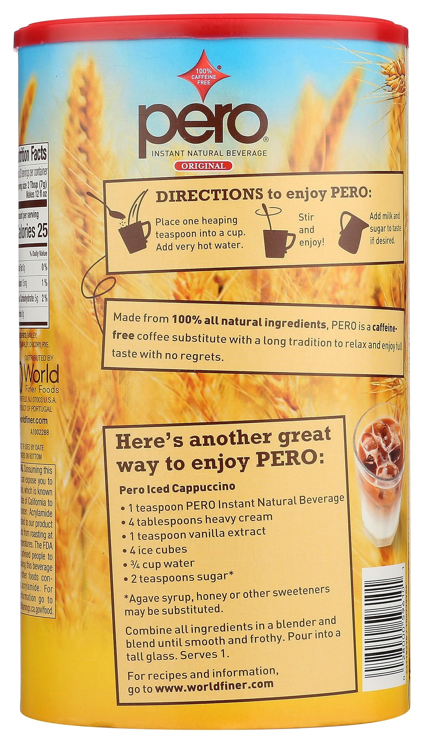Pero Instant Natural Beverage, 7 Ounce (Pack Of 2)