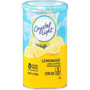 Crystal Light Lemonade Drink Mix (8-Quart), 2.1-Ounce Canisters (Pack of 4)