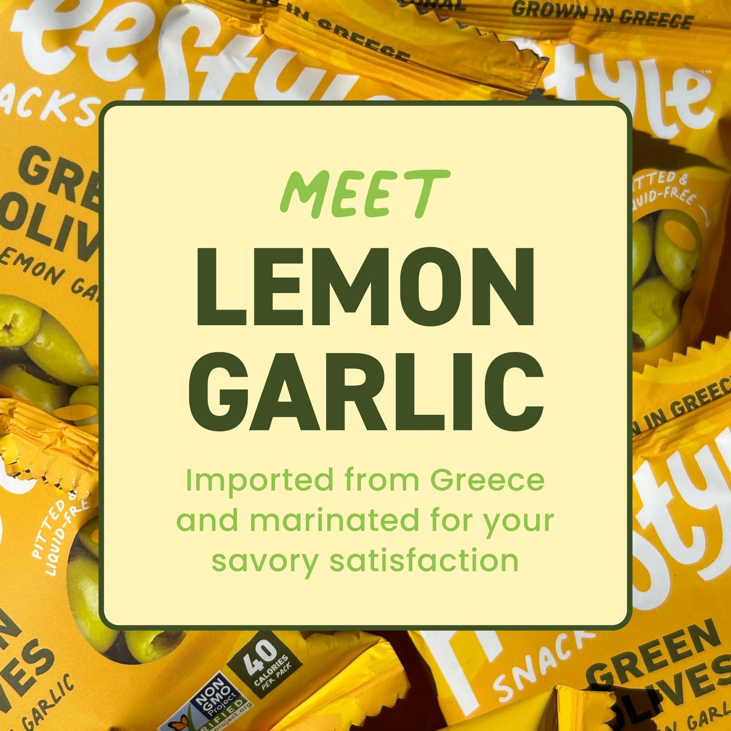 Freestyle Snacks Olive Snack Packs - Jumbo Green Olives - All Natural, Non-GMO, Sugar-Free - 1.1oz (24 Pack)