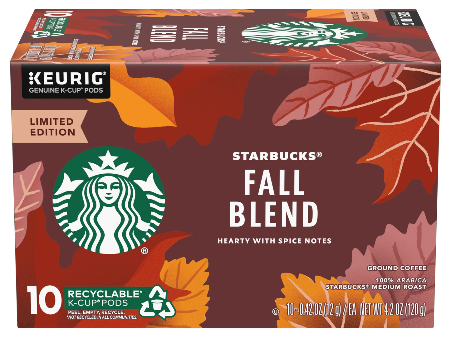 Starbucks French Roast K-Cup Portion Pack for Keurig, 10 Count (Pack of 3), White/Yellow/Black