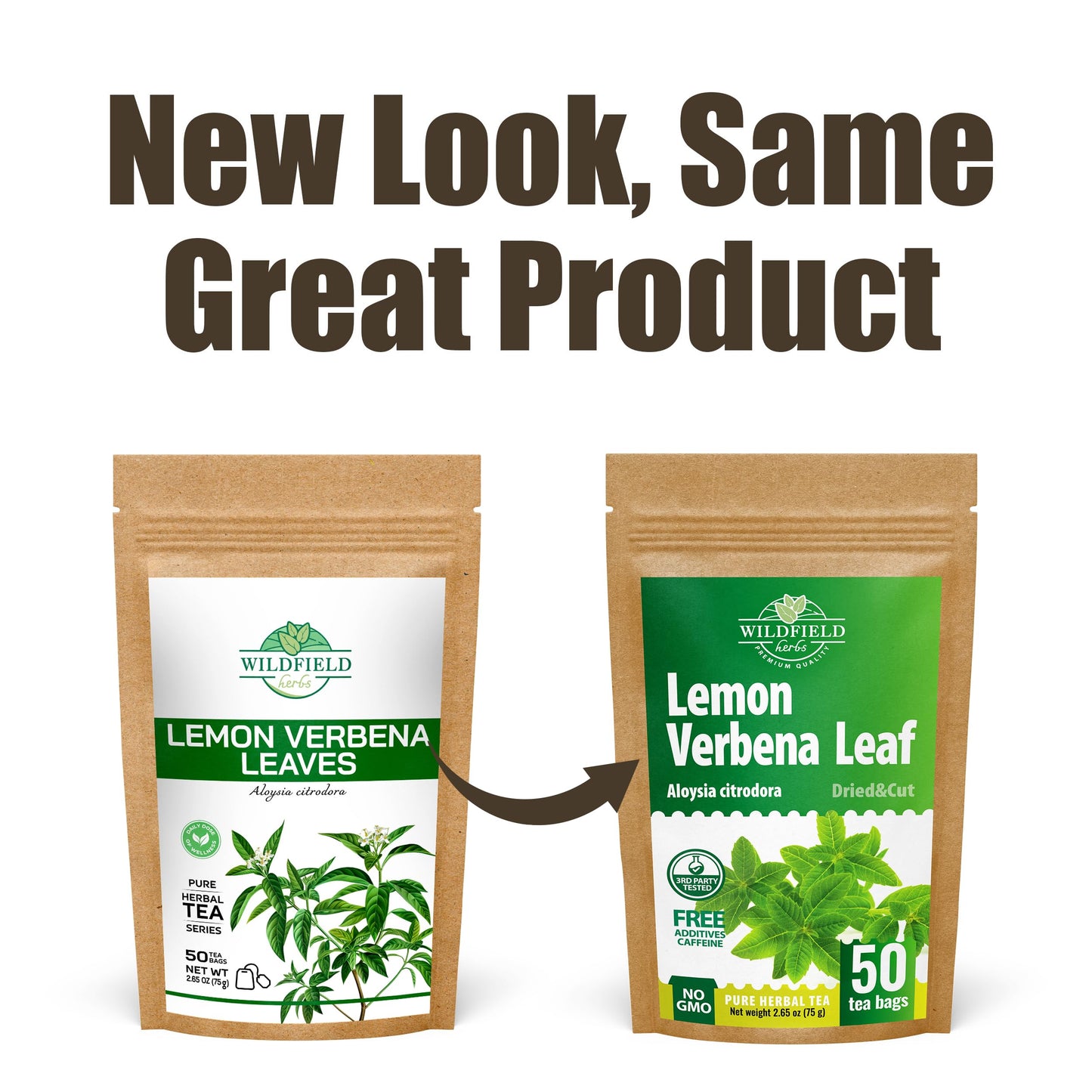 50 Bags Lemon Verbena Tea Dried Cut Leaves Herb Cedron (Aloysia Citrodora) - 50 Count 1.5G Lemon Beebrush Loose Leaf Herbal Tea