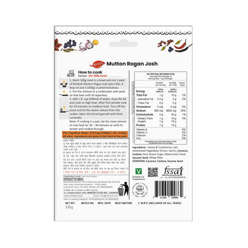 Nimkish Mutton Rogan Josh Masala 60G (Pack Of 2, 30G Each), Easy Cooking Ready To Cook Spice Mix
