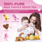 Total Tea 100% Natural Milk Thistle Seeds Tea For Liver Cleanse, Detox, Digestive Health And Immune System - 40 Tea Bags (Packag