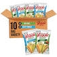 Sensible Portions Garden Veggie Straws, Sea Salt & Ranch Multipack, 75 Oz Bag, 10 Count