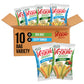 Sensible Portions Garden Veggie Straws, Sea Salt & Ranch Multipack, 75 Oz Bag, 10 Count