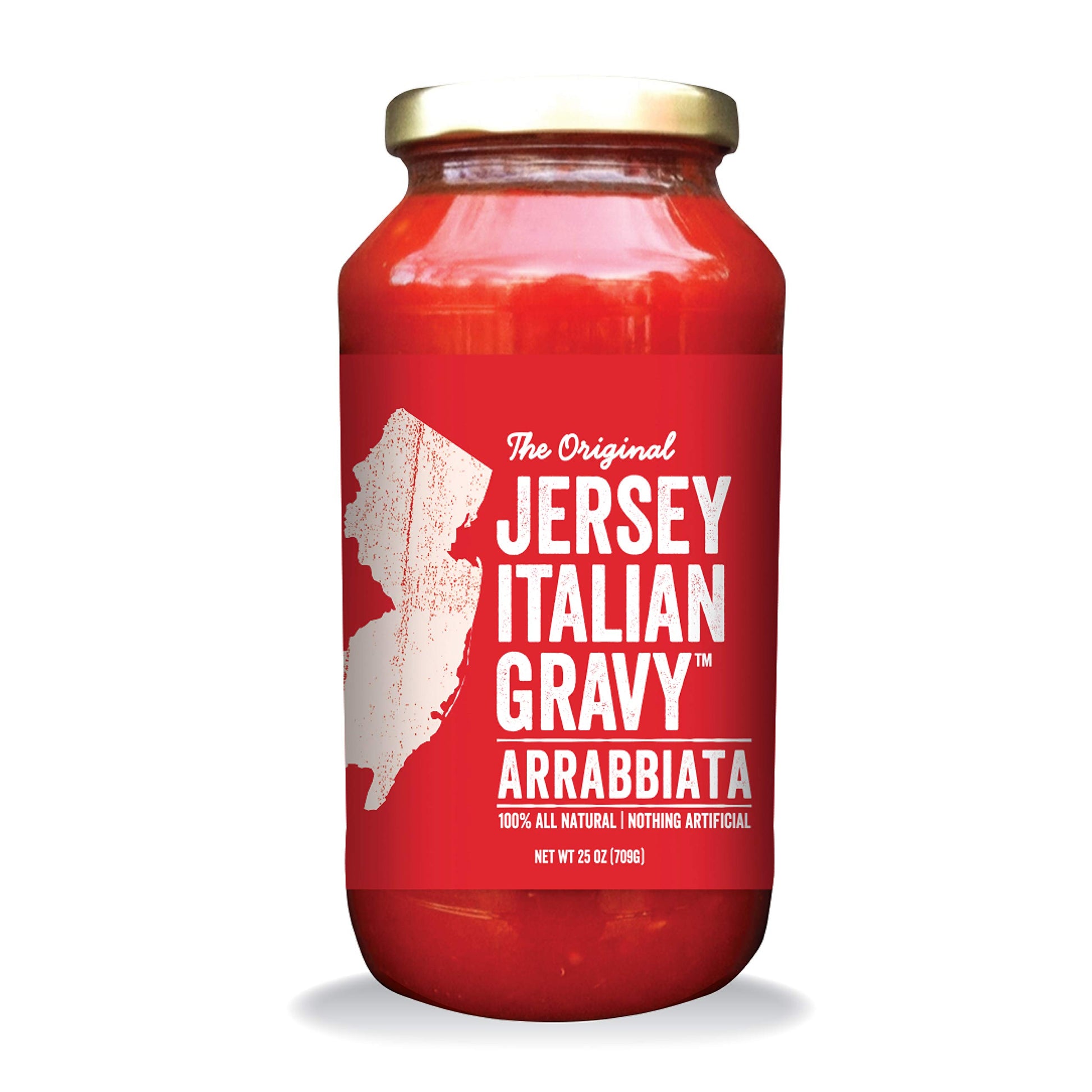 Jersey Italian Gravy-24 Oz Jar-Gourmet, All Natural All Purpose Tomato Sauce For Pasta And More, No Artificial Ingredients- Vegan Friendly-Authentic Recipe For Pasta, (Arrabbiata, 12 Pack)