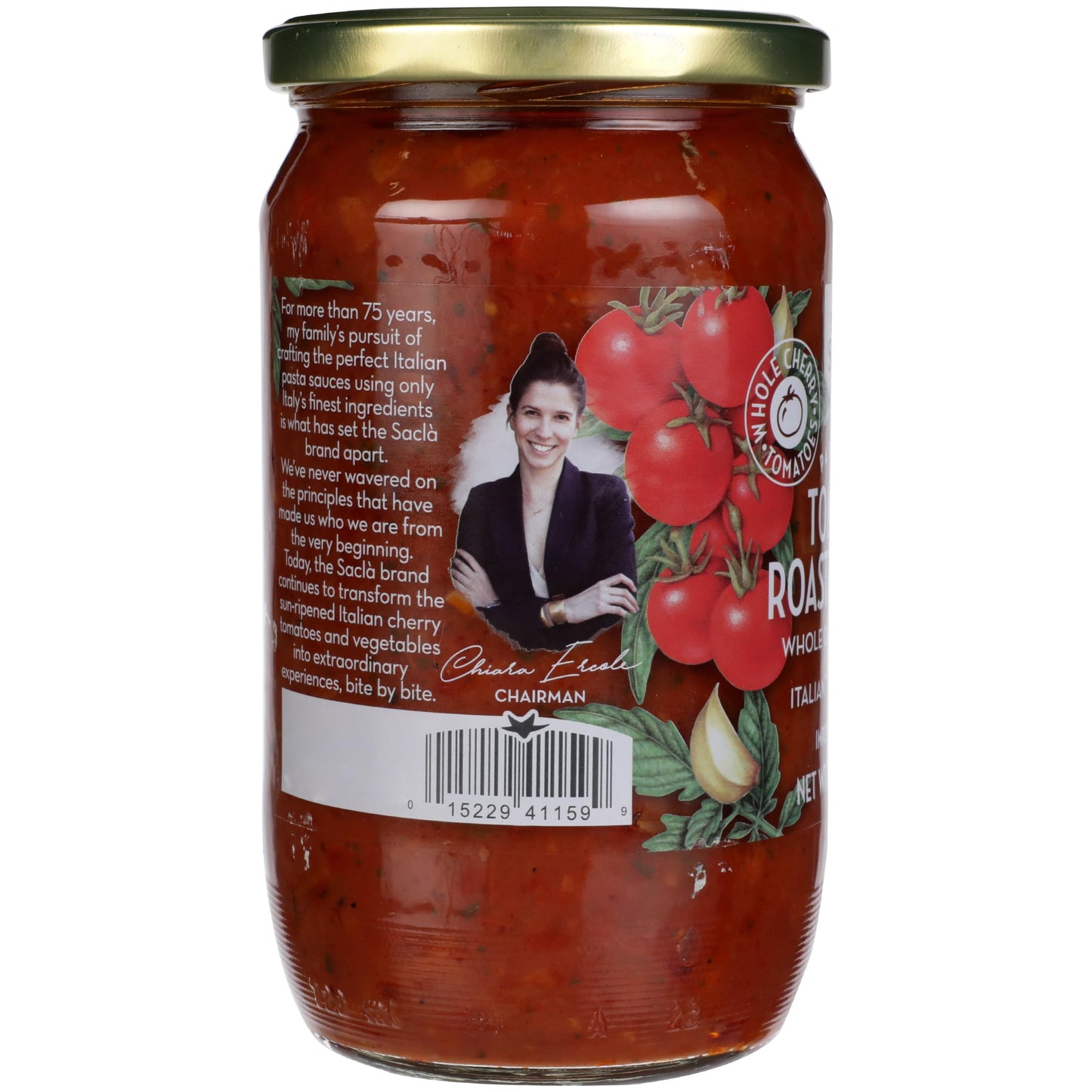 Sacla Roasted Garlic Cherry Tomato Pasta Sauce, No Added Sugar, 24 Ounces (Pack Of 6)