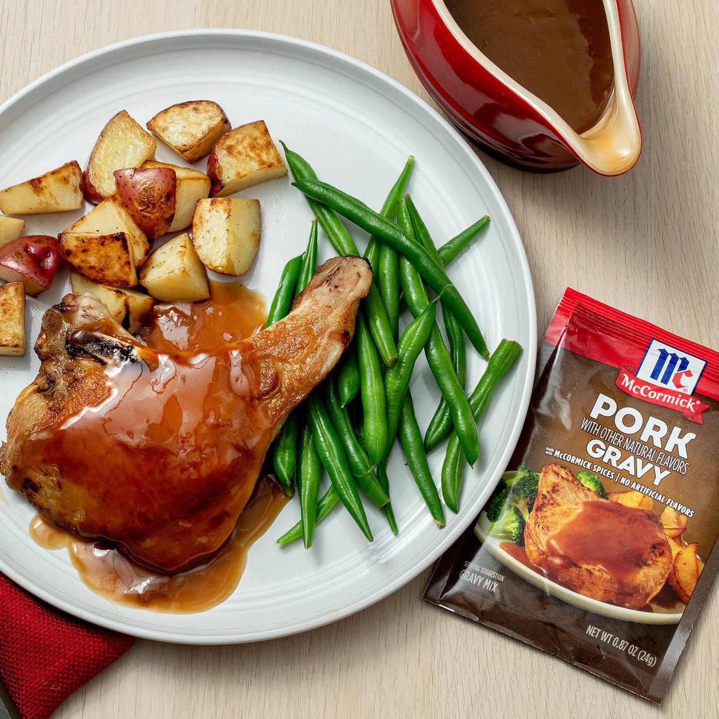 Mccormick Pork Gravy Mix, 0.87 Oz (Pack Of 12)