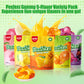 Amos Peelerz Gummy Variety Pack - 5 Individual Packs, Peelable Fruity Gummies In Mango, Orange, Peach, Grape, And Banana Flavors