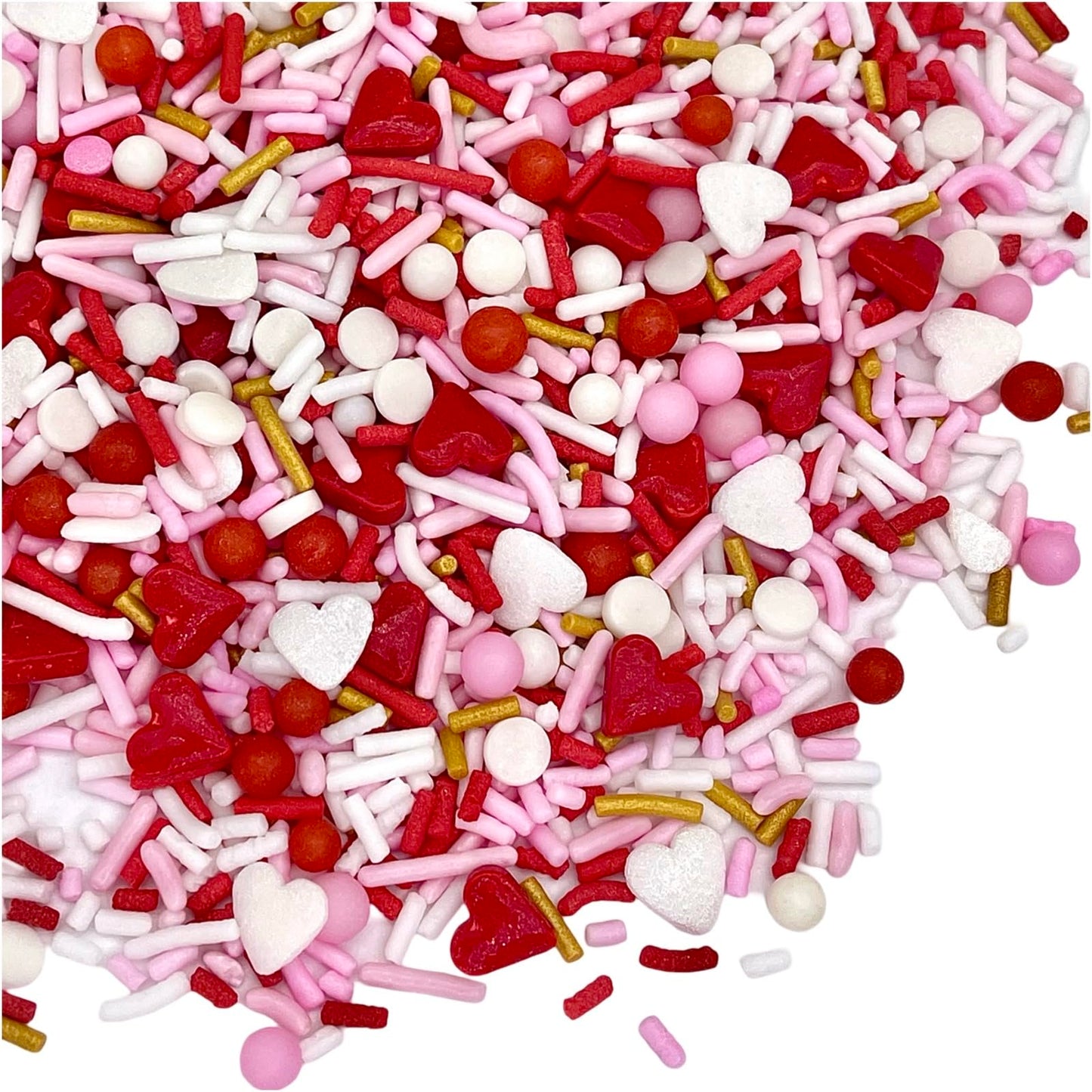 Manvscakes | Lip Service Sprinkle Mix | Valentine Sprinkles | Cookie Sprinkles | Cake Sprinkles | Pink And Red Sprinkles