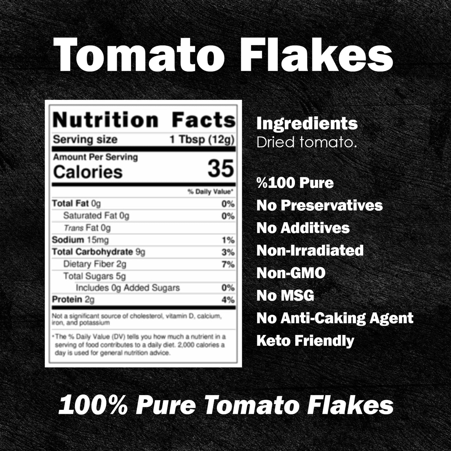 Dried Tomato Powder 5.3 Oz, Premium Non-Gmo Tomato Powder For Cooking - 100% Pure, No Msg, No Preservatives, No Additives, Perfe