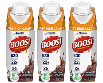 Boost Very High Calorie Nutritional Drink Very Vanilla, Made with Natural Chocolate Flavor & No Artificial Flavors, Colors & Swe
