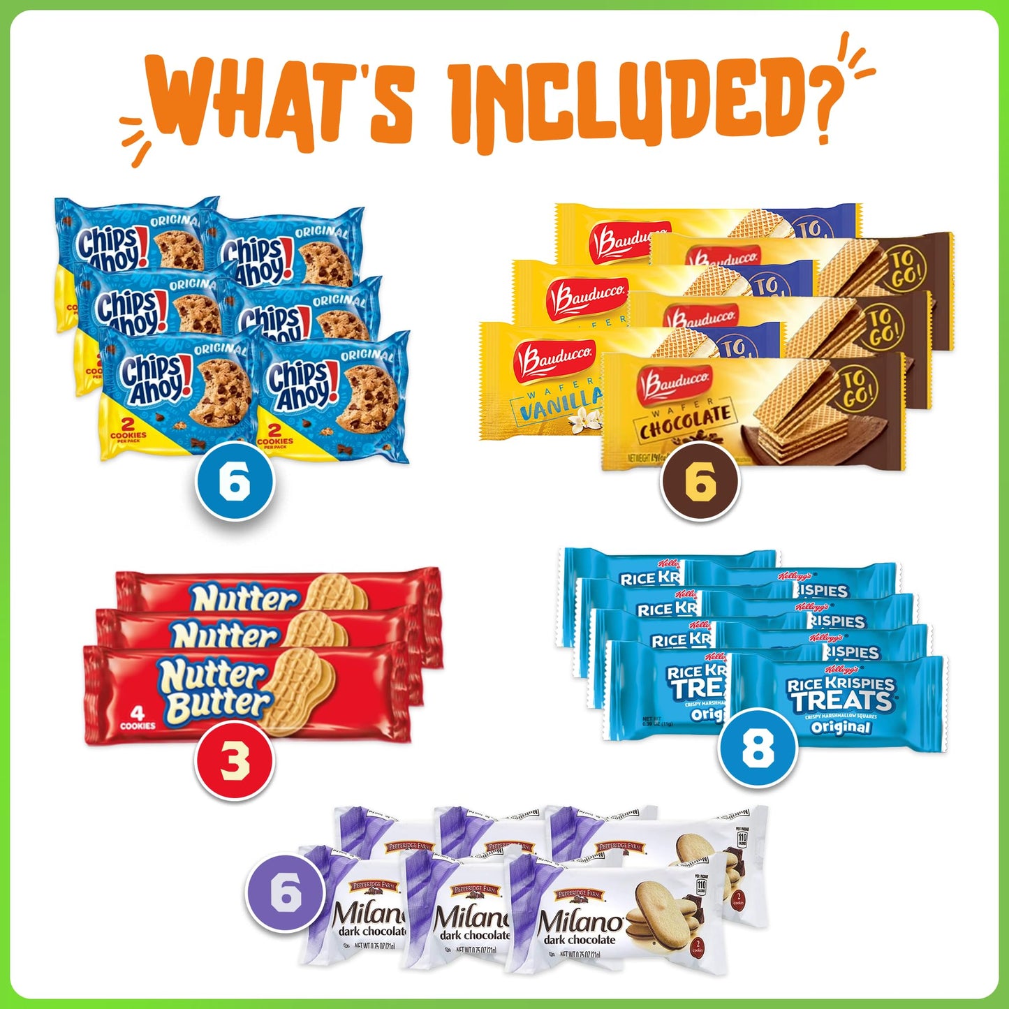 Cookie Variety Snack Box | 60 Count | Bulk Office Snacks, Birthday Gift, College Care Package, School, Parties, Military | Individually Wrapped, Assorted