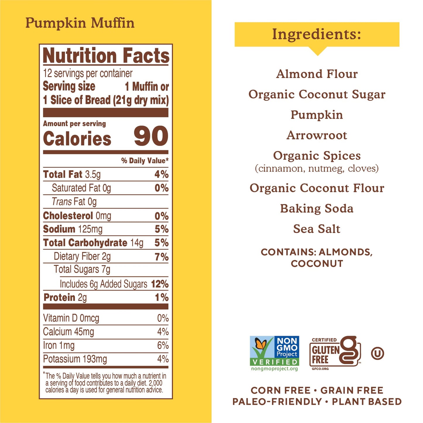 Simple Mills Almond Flour Baking Mix, Pumpkin Muffin & Bread Mix - Gluten Free, Plant Based, Paleo Friendly, 9 Ounce (Pack Of 1)