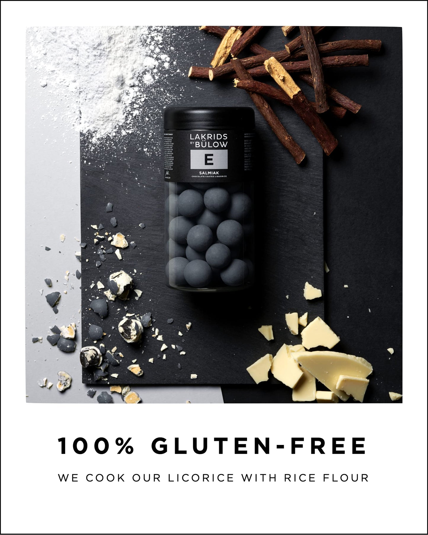 Lakrids By Blow - E - Slamiak - 10.41 Oz - Chocolate Coated Gourmet Licorice - Authentic Scandinavian Candy Produced In Denmark