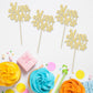 24Pcs Gold Glitter Miss To Mrs Cupcake Toppers Wedding Bridal Shower Cupcake Pick Decorations For Bridal Shower Wedding Engagement Bachelorette Party Supplies