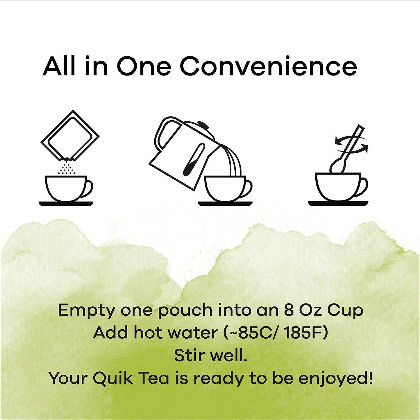 Quik Tea Unsweetened Lemongrass Chai Tea Latte - 10 Count Single Box - All Natural, Preservative Free, Authentic Chai from Assam