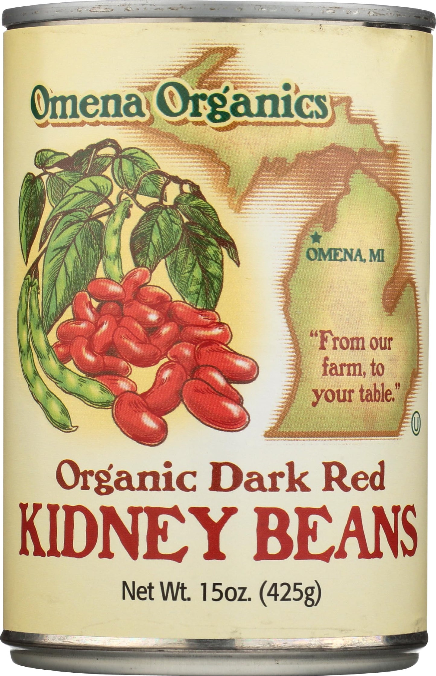 Omena Organics - Kidney Beans Dark Red - Case Of 12 - 15 Oz(D0102H7Au0G.)