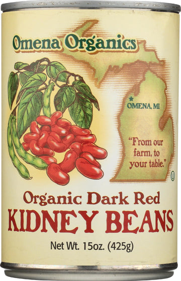 Omena Organics - Kidney Beans Dark Red - Case Of 12 - 15 Oz(D0102H7Au0G.)