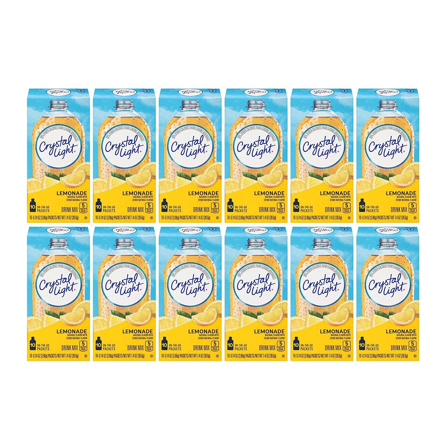 Crystal Light Natural Lemonade Drink Mix 10 ct (Pack of 12)