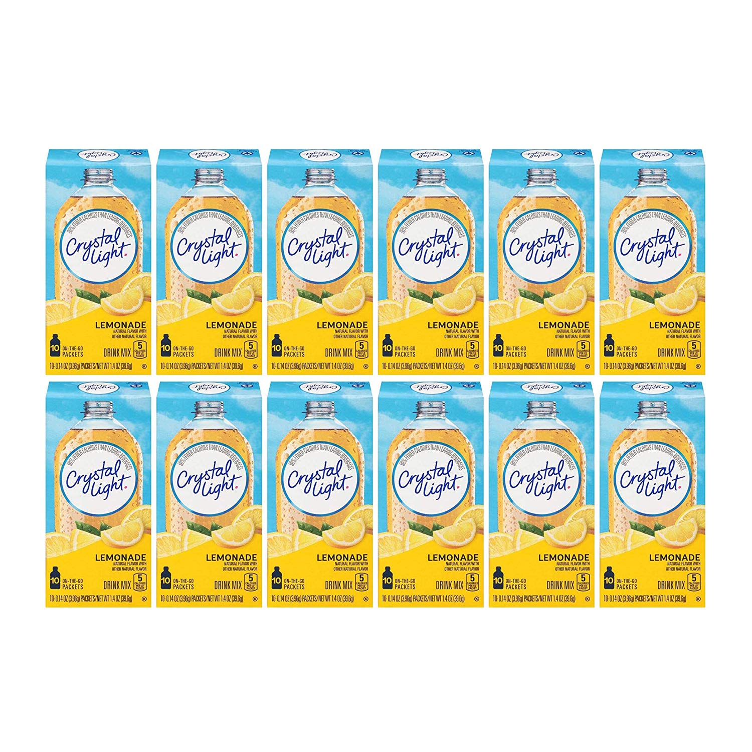 Crystal Light Natural Lemonade Drink Mix 10 ct (Pack of 12)