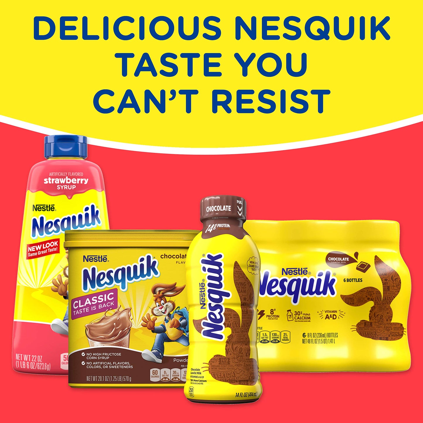 Nestle Nesquik Strawberry Flavor Powder, 18.7 Ounce